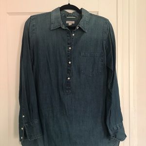 Chambray half-button down sz XL